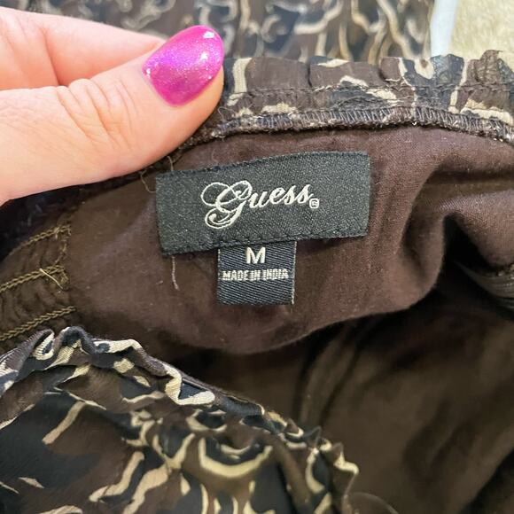 Guess Strapless Animal Leopard Print Dress medium - Picture 4 of 5